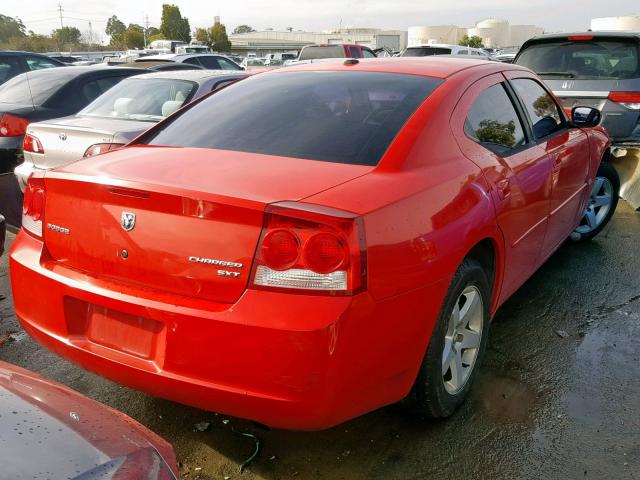 2B3CA3CV5AH233910 - 2010 DODGE CHARGER SX RED photo 4