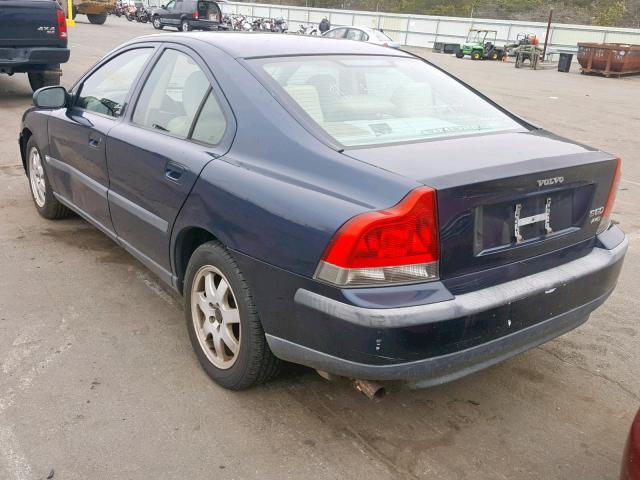 YV1RH59H032253098 - 2003 VOLVO S60 2.5T BLUE photo 3