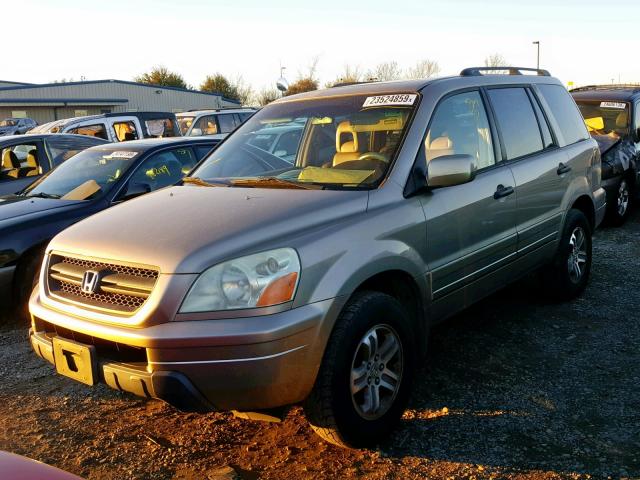 2HKYF18585H549060 - 2005 HONDA PILOT EXL BROWN photo 2