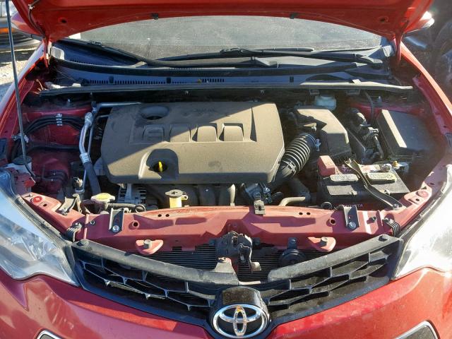 2T1BURHE9FC282168 - 2015 TOYOTA COROLLA L RED photo 7