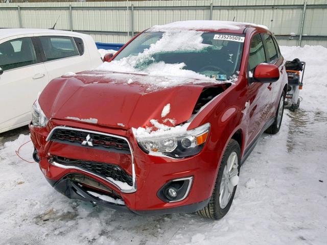 4A4AR3AU8DE017773 - 2013 MITSUBISHI OUTLANDER RED photo 2