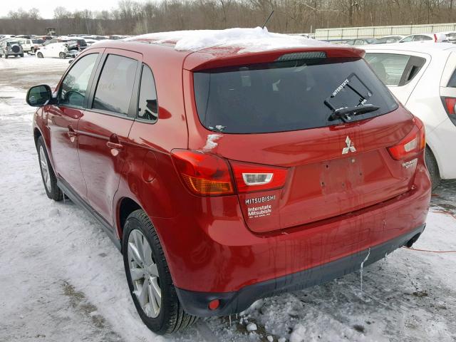 4A4AR3AU8DE017773 - 2013 MITSUBISHI OUTLANDER RED photo 3