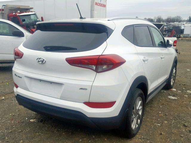 KM8J3CA47HU394241 - 2017 HYUNDAI TUCSON LIM WHITE photo 4