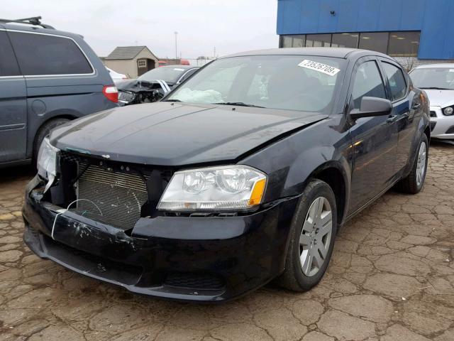 1B3BD4FB7BN608148 - 2011 DODGE AVENGER EX BLACK photo 2