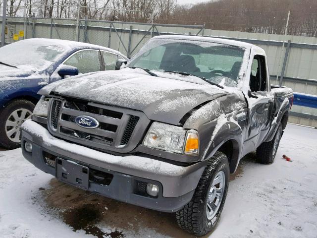 1FTYR11U76PA54377 - 2006 FORD RANGER GRAY photo 2