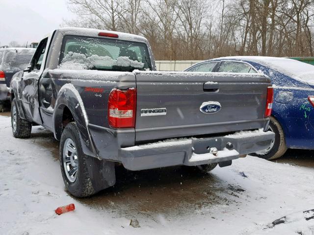 1FTYR11U76PA54377 - 2006 FORD RANGER GRAY photo 3