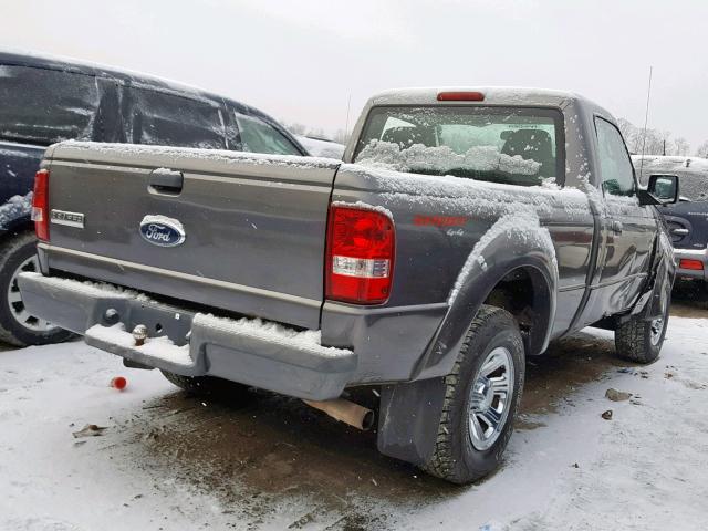 1FTYR11U76PA54377 - 2006 FORD RANGER GRAY photo 4