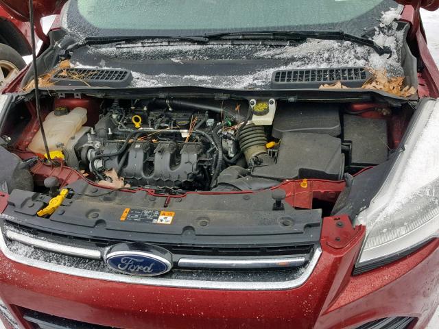 1FMCU0J91EUA75199 - 2014 FORD ESCAPE TIT RED photo 7