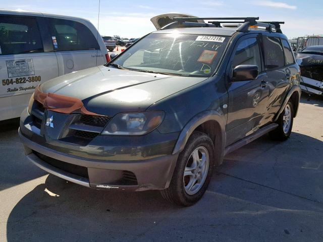 JA4LX31G23U026595 - 2003 MITSUBISHI OUTLANDER GREEN photo 2