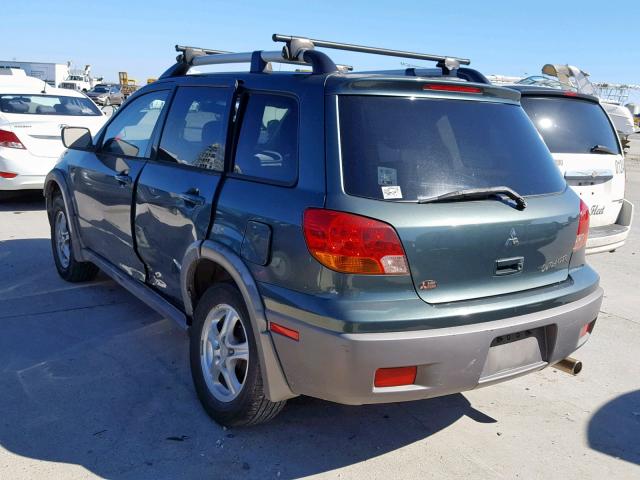 JA4LX31G23U026595 - 2003 MITSUBISHI OUTLANDER GREEN photo 3