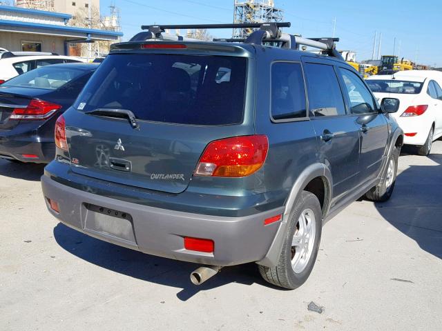 JA4LX31G23U026595 - 2003 MITSUBISHI OUTLANDER GREEN photo 4