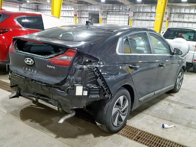 KMHC75LC7JU094069 - 2018 HYUNDAI IONIQ SEL BLACK photo 4