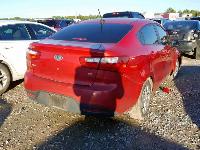 KNADM4A36C6083549 - 2012 KIA RIO LX RED photo 4