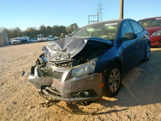 1G1PA5SH0E7457619 - 2014 CHEVROLET CRUZE LS BLUE photo 2