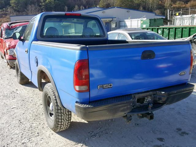 1FTZF1822WNA56146 - 1998 FORD F150 BLUE photo 3