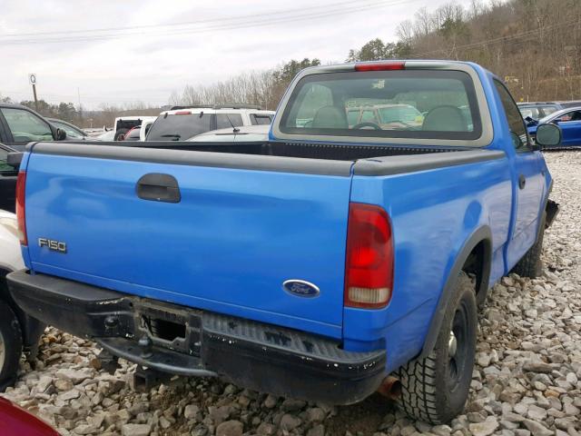 1FTZF1822WNA56146 - 1998 FORD F150 BLUE photo 4