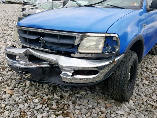 1FTZF1822WNA56146 - 1998 FORD F150 BLUE photo 9