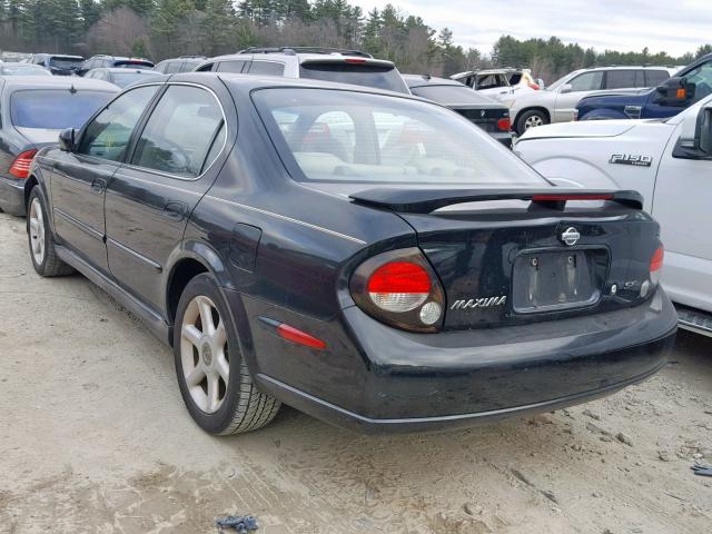 JN1CA31D31T831251 - 2001 NISSAN MAXIMA GXE BLACK photo 3