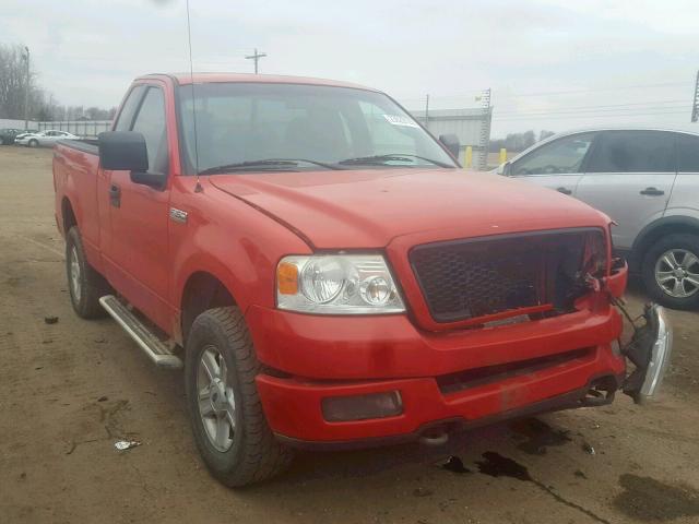 1FTRF14W75KD18185 - 2005 FORD F150 RED photo 1