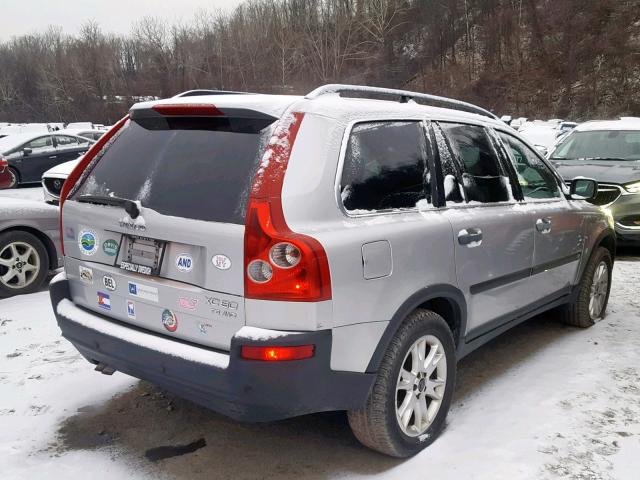 YV1CZ91H341056889 - 2004 VOLVO XC90 T6 SILVER photo 4