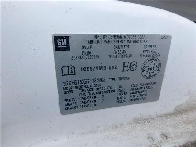 1GCFG15X571184406 - 2007 CHEVROLET EXPRESS G1 白色 照片 9