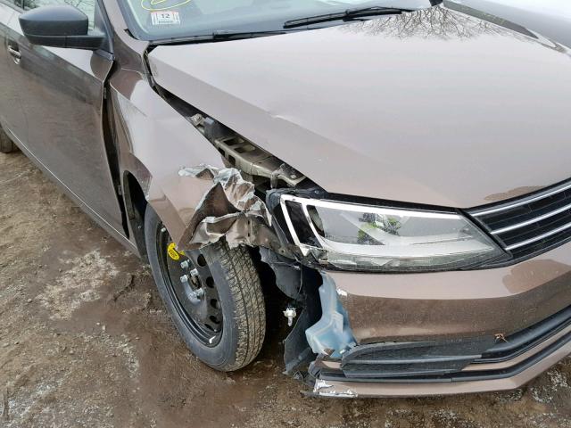 3VW2K7AJ8FM218497 - 2015 VOLKSWAGEN JETTA BASE RED photo 9