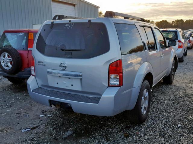 5N1AR1NN5BC620280 - 2011 NISSAN PATHFINDER SILVER photo 4