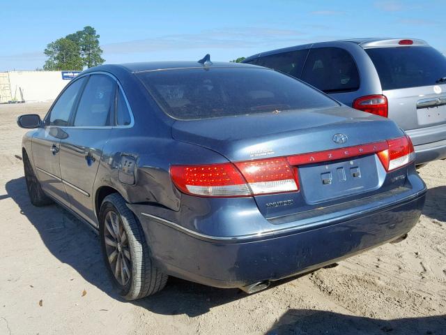 KMHFC46F99A380415 - 2009 HYUNDAI AZERA SE GRAY photo 3