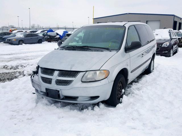 1B4GP34312B614964 - 2002 DODGE GRAND CARA SILVER photo 2