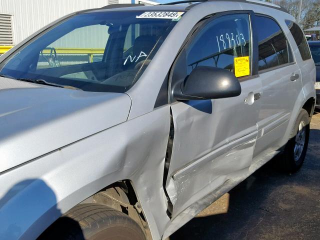 2CNDL23F556186374 - 2005 CHEVROLET EQUINOX LS SILVER photo 9