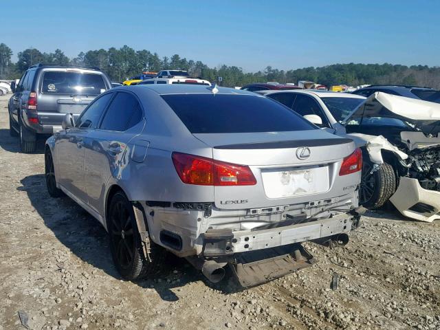 JTHBE262082014851 - 2008 LEXUS IS 350 SILVER photo 3