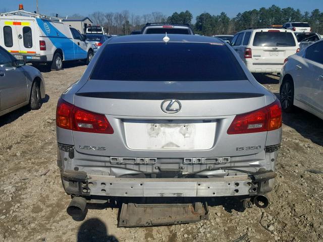 JTHBE262082014851 - 2008 LEXUS IS 350 SILVER photo 9