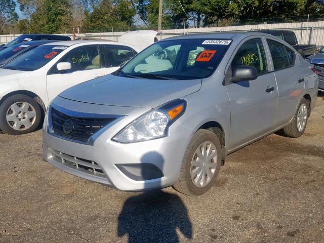 3N1CN7AP5FL812931 - 2015 NISSAN VERSA S SILVER photo 2