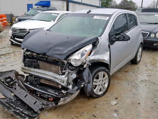 KL8CB6S97EC584305 - 2014 CHEVROLET SPARK LS SILVER photo 2