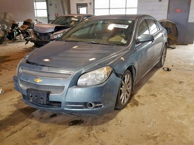 1G1ZK577694210442 - 2009 CHEVROLET MALIBU LTZ BLUE photo 2