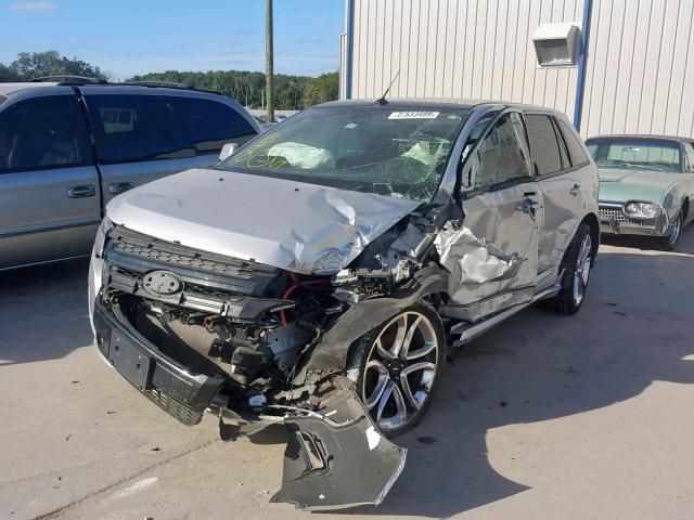 2FMDK3AK2BBA74708 - 2011 FORD EDGE SPORT SILVER photo 2