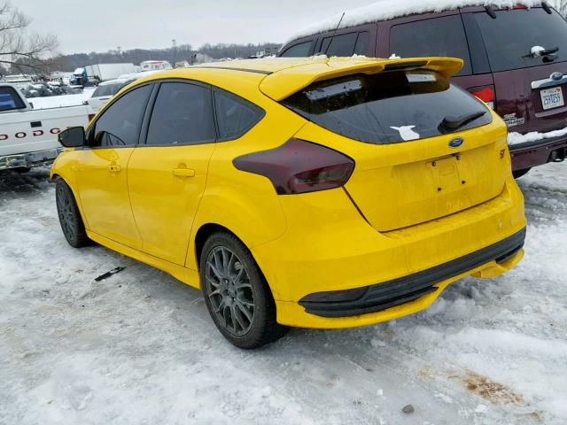 1FADP3L97HL316164 - 2017 FORD FOCUS ST YELLOW photo 3