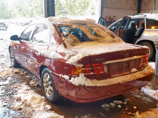 KNAGD126125162314 - 2002 KIA OPTIMA MAG RED photo 3