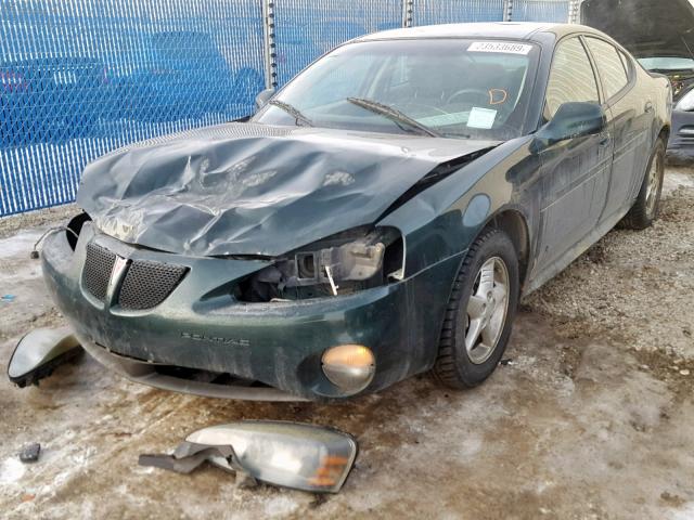 2G2WP522341360573 - 2004 PONTIAC GRAND PRIX GREEN photo 2