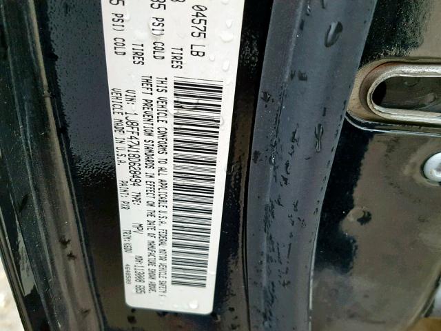 1J8FF47W18D628494 - 2008 JEEP COMPASS SP 黑色 照片 10