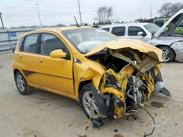 KL1TG66E19B404951 - 2009 CHEVROLET AVEO LT YELLOW photo 1