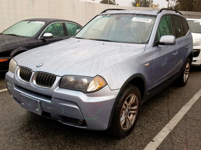 WBXPA93406WG89418 - 2006 BMW X3 3.0I SILVER photo 2