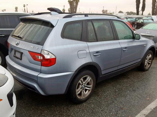 WBXPA93406WG89418 - 2006 BMW X3 3.0I SILVER photo 4