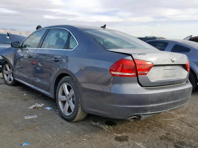 1VWBP7A39DC122069 - 2013 VOLKSWAGEN PASSAT SE GRAY photo 3