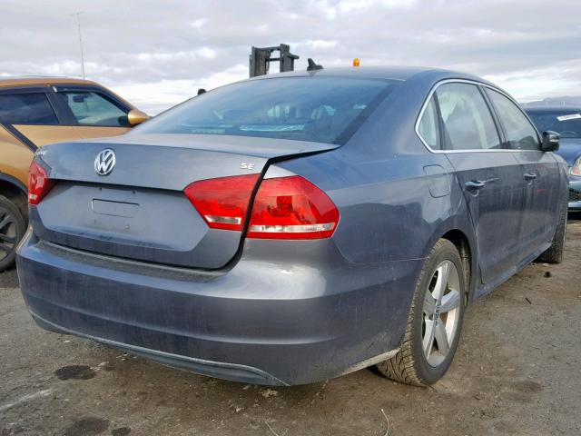 1VWBP7A39DC122069 - 2013 VOLKSWAGEN PASSAT SE GRAY photo 4