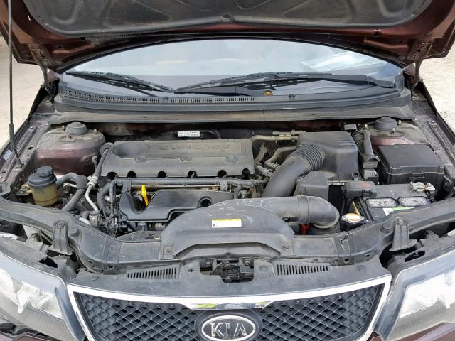 KNAFU4A2XA5849897 - 2010 KIA FORTE EX BURGUNDY photo 7