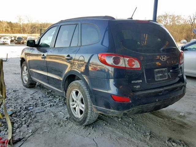 5XYZG3AB3BG017683 - 2011 HYUNDAI SANTA FE G BLUE photo 3