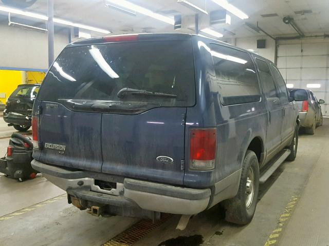 1FMNU40L92EC39477 - 2002 FORD EXCURSION BLUE photo 4