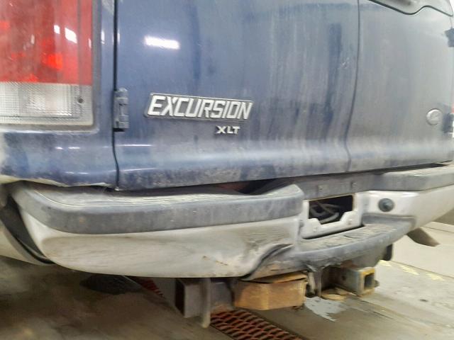 1FMNU40L92EC39477 - 2002 FORD EXCURSION BLUE photo 9