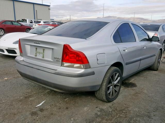 YV1RH58D322129176 - 2002 VOLVO S60 2.5T SILVER photo 4